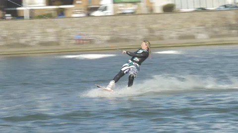 Cable skiing 4.mp4 Vídeo Stock 49568559