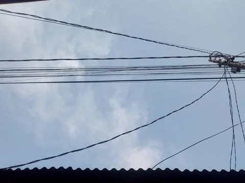 Cable with the sky Stock Photos