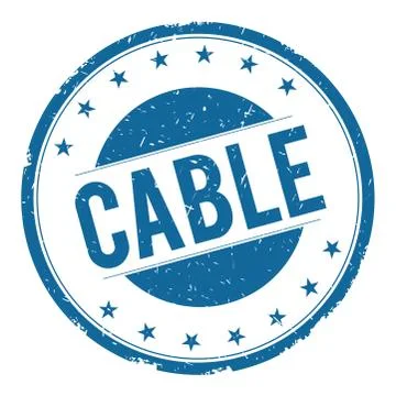 CABLE stamp sign Stock Illustration