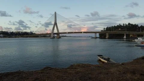 Cable-stayed bridge in bahia Stock Photos