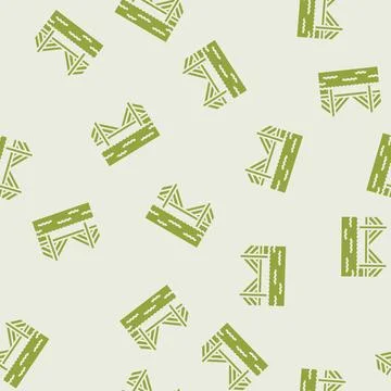 Cable stayed bridge glyph seamless pattern 스톡 일러스트