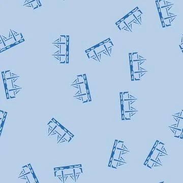 Cable-stayed bridge glyph vector seamless pattern 스톡 일러스트