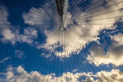 Cable stayed bridge Foto stock