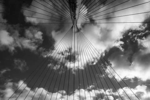 Cable stayed bridge Stock Photos