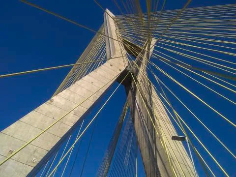 Cable-stayed bridge in the world. Stock Photos