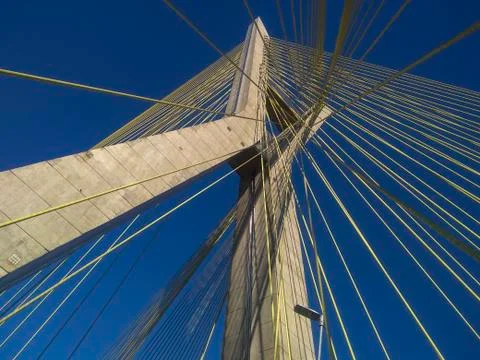 Cable-stayed bridge in the world. Stock Photos
