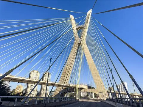 Cable-stayed bridge in the world. Stock Photos