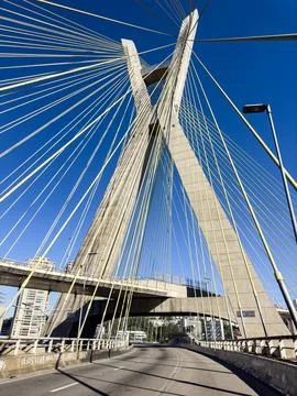 Cable-stayed bridge in the world. Stock Photos