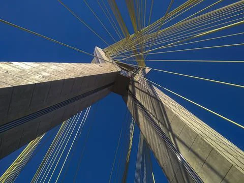 Cable-stayed bridge in the world. Stock Photos