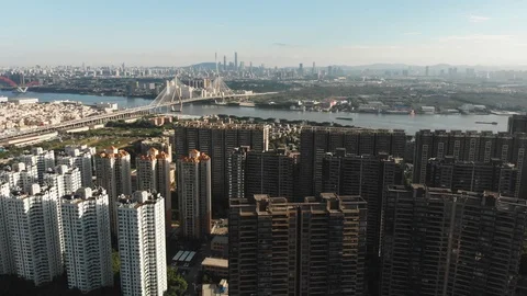 Cable-stayed bridges, developed infrastructure of China Stock Footage 113342220