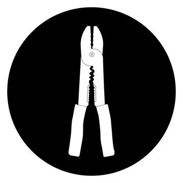 Cable stripper pliers simple design Stock Illustration