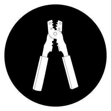 Cable stripper pliers simple design Stock Illustration