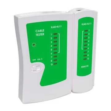 Cable Tester, 3D rendering Stock Illustration
