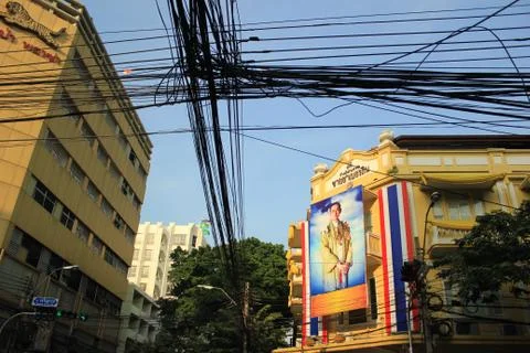 The cable of Thailand Foto stock