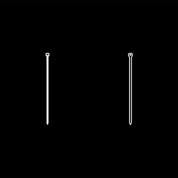 Cable tie zip building material set icon white color vector illustration im.. Stock Illustration