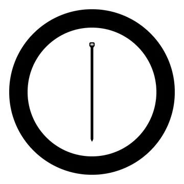 Cable tie zip building material icon in circle round black color vector ill.. Ilustración de archivo