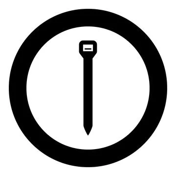 Cable tie zip building material icon in circle round black color vector ill.. Ilustración de archivo