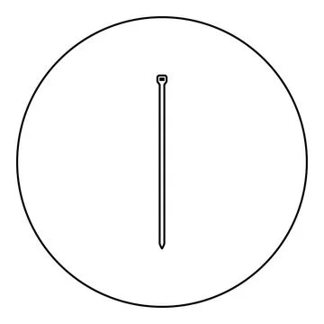 Cable tie zip building material icon in circle round black color vector ill.. Ilustración de archivo