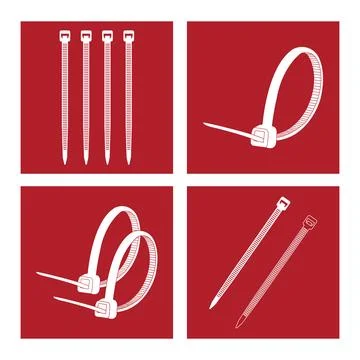 Cable ties icon Stock Illustration