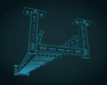Cable tray system illustration Stock Illustration