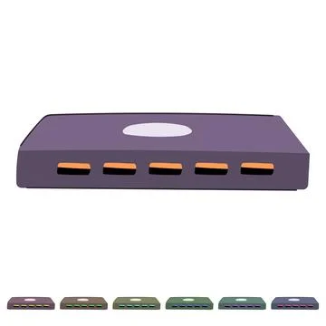 Cable usb hub vector cartoon graphic 库存插图