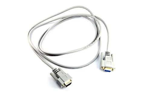 Cable used to connect the printer. Stock Photos