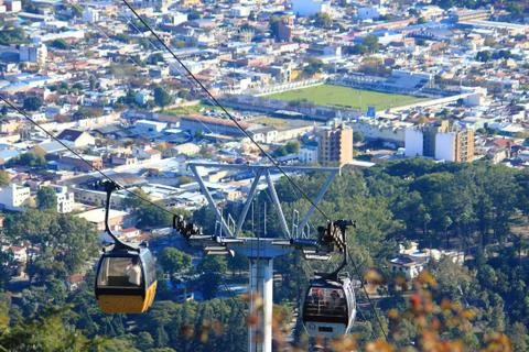 The cable way in Salta Stock Photos