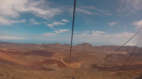 Cable way to volcano El Teide, Tenerife Video stock 68446280