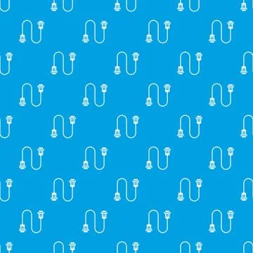 Cable wire computer pattern seamless blue Illustrazione stock