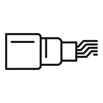 Cable wire connecting showing data transfer and connection Stock Illustration