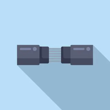 Cable wire connector connecting electric plug and socket Illustrazione stock