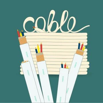 Cable, wire, cord Stock Illustration