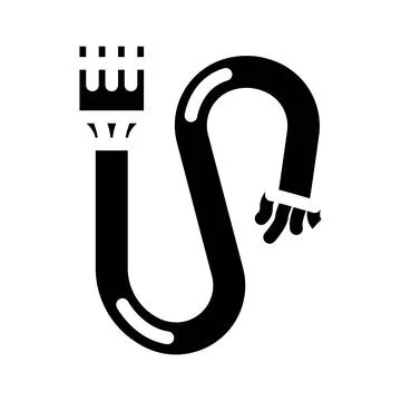 Cable wiring electronics glyph icon vector illustration イラスト素材