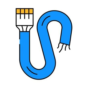 Cable wiring electronics icon color illustration イラスト素材