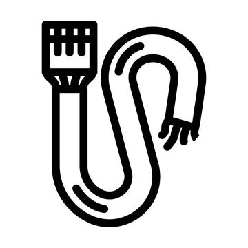 Cable wiring electronics line icon vector illustration Stock Illustration