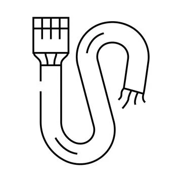 Cable wiring electronics line icon vector illustration イラスト素材