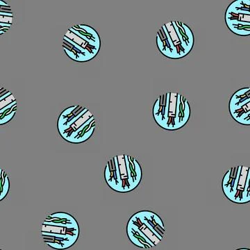 Cable wiring electronics vector seamless pattern Stock Illustration