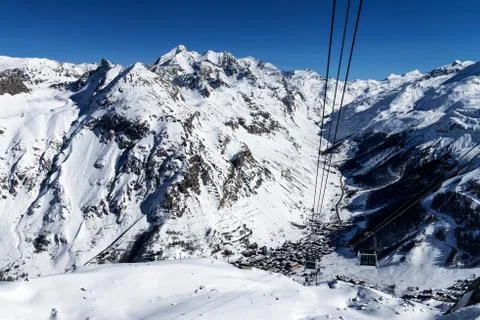 Cablecar to Val d'Isere, Stock Photos