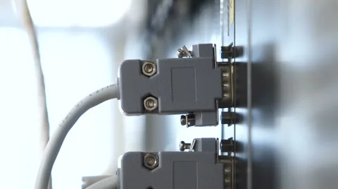 Cables and computer connection Stock Footage 67895467
