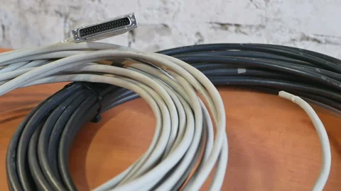 Cables and connections on network Stock Footage 88924332