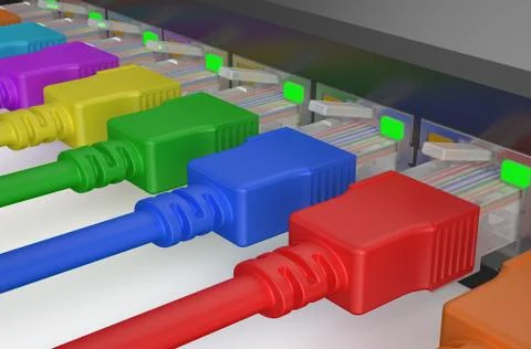 Cables and Connectors Stock Illustration