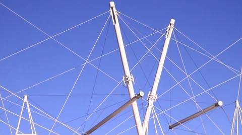 Cables and poles - Construction 库存影片 39885547