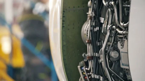 Cables and tubes that are important for the performance of the aircraft Stock Footage 102617911