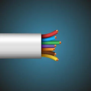 Cables and wires. Stock Illustration
