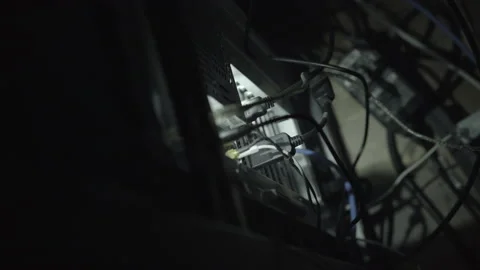 Cables in the Back of a Computer 스톡 동영상 208745963