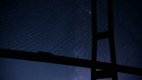 Cables Bridge Structure Road Suspension, Stock Footage 234186575