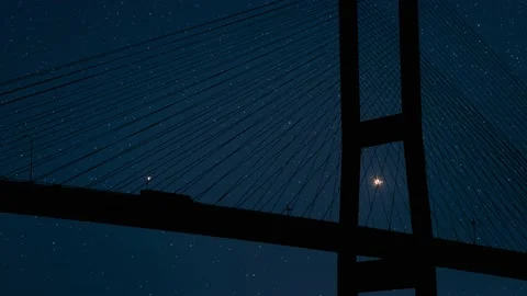 Cables Bridge Structure Road Suspension, Stock Footage 234478572