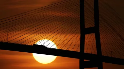 Cables Bridge Structure Road Suspension, Stock Footage 234505082