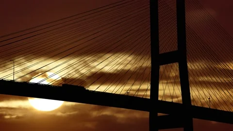 Cables Bridge Structure Road Suspension, Stock Footage 237548874