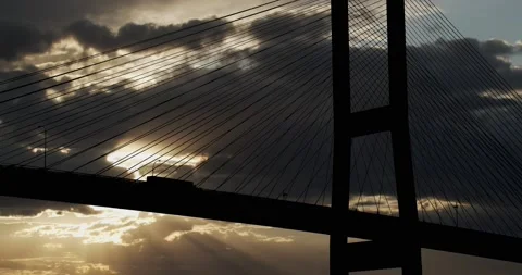 Cables Bridge Structure Road Suspension, Stock Footage 237622137